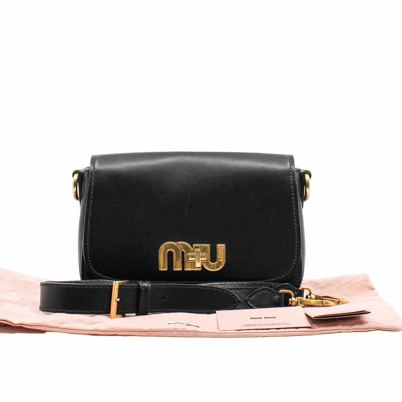 side bag  leather black  ghw - L'UXE LINK