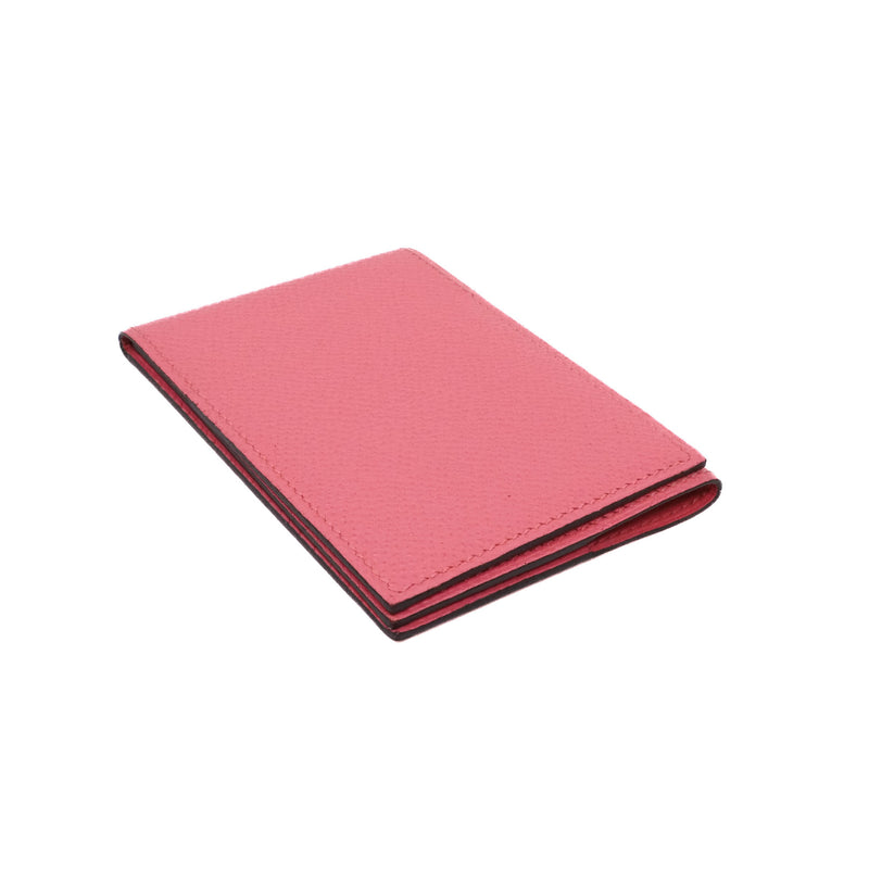 card holder in epsom pink