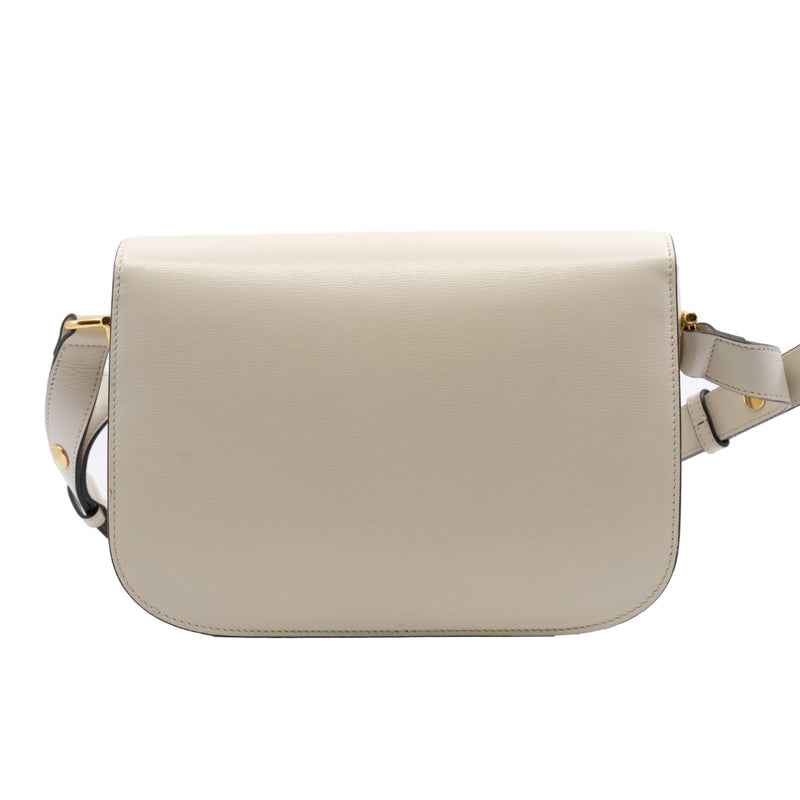 Horsebit 1955 shoulder bag in white - L'UXE LINK
