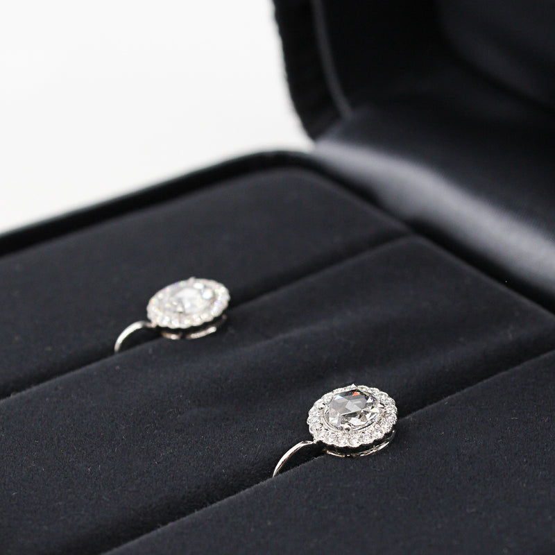 pt 950 diamonds  earring