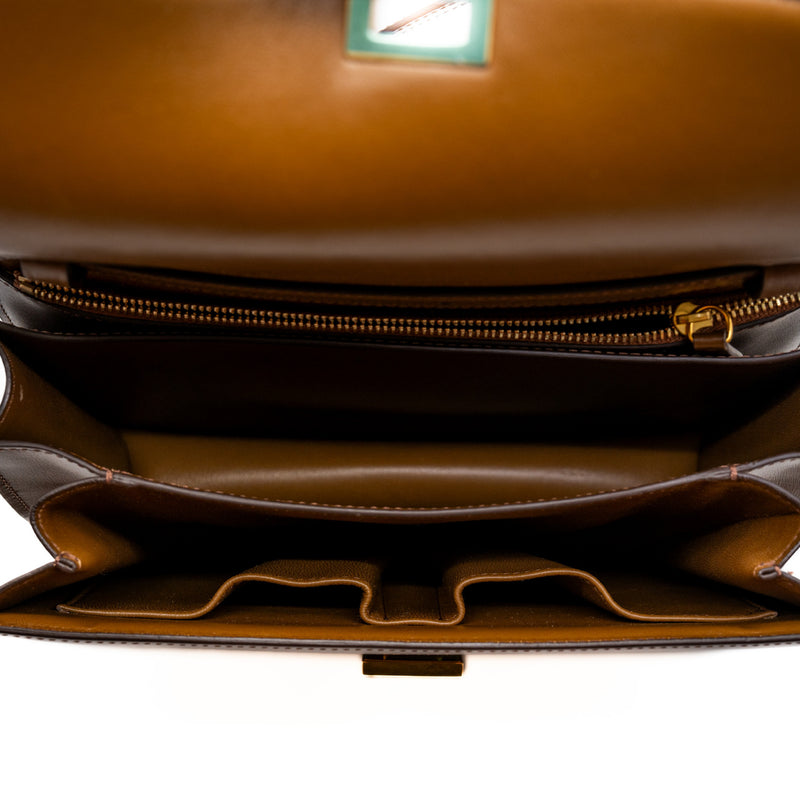 box bag in calf skin tan color - L'UXE LINK