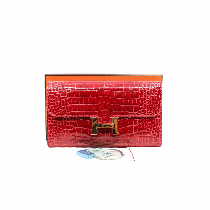 constance alligator red ghw A stamp - L'UXE LINK