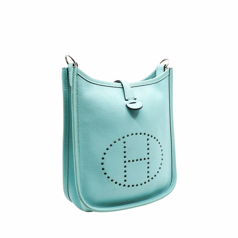 mini evelyne light blue epsom phw c stamp - L'UXE LINK