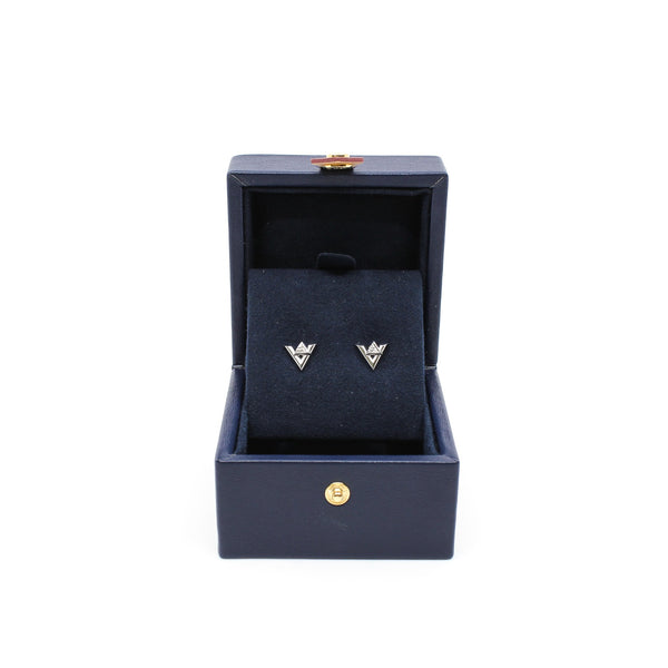 earring v with triangle wg diamond rrp 5420 - L'UXE LINK