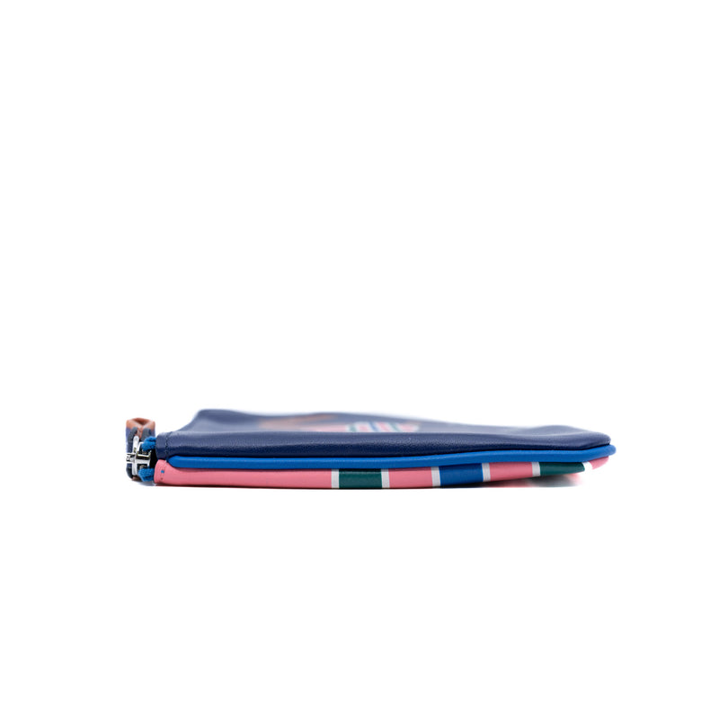 zip pouch navy rodeo print - L'UXE LINK