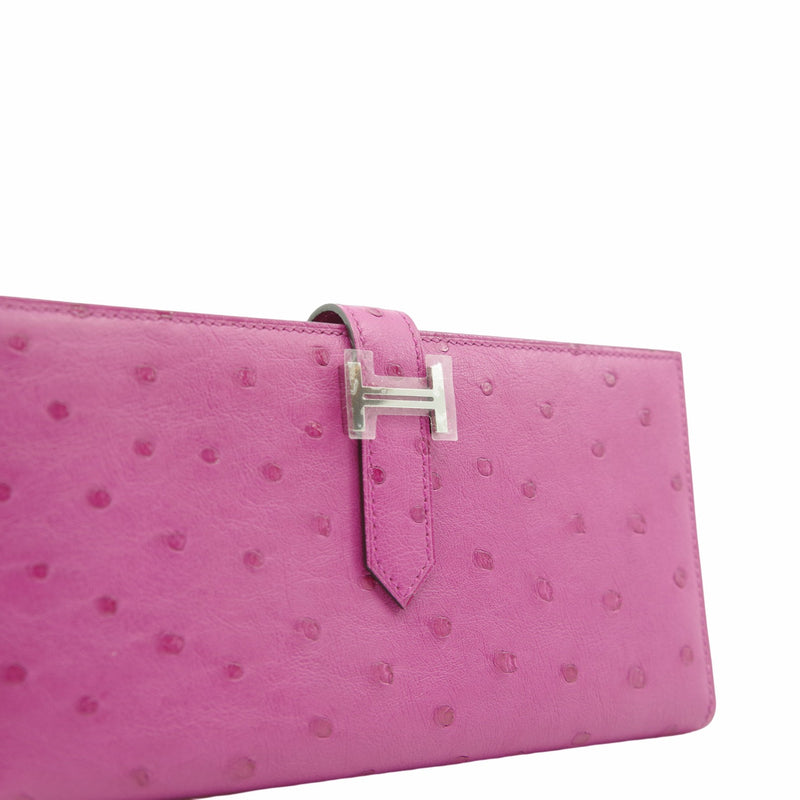 bearn wallet ostrich pink phw - L'UXE LINK