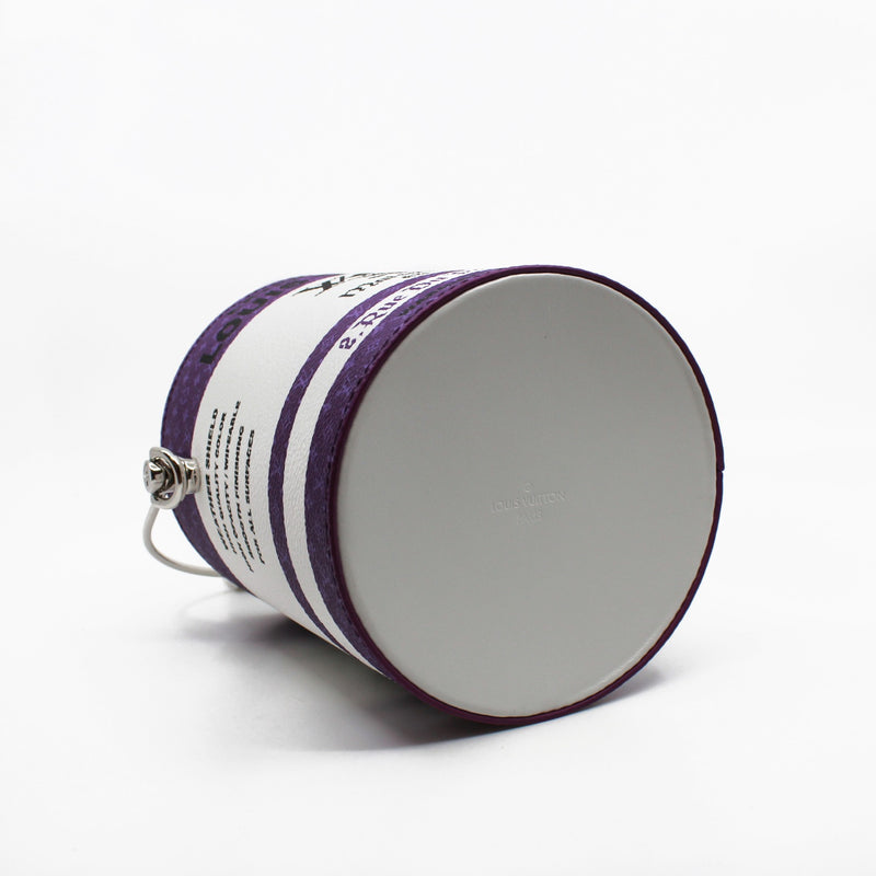 Paint Can  leaher white mix purple  phw - L'UXE LINK