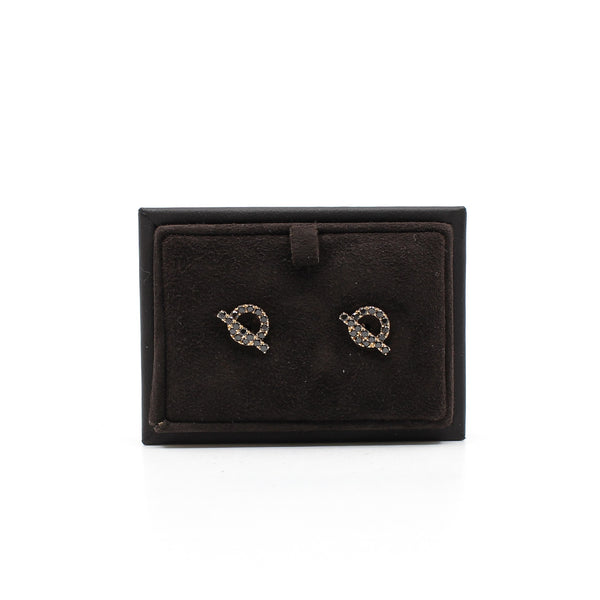 earring finesse black crystal 21ap131392 rrp 7715 - L'UXE LINK