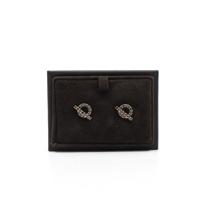 earring finesse black crystal 21ap131392 rrp 7715 - L'UXE LINK