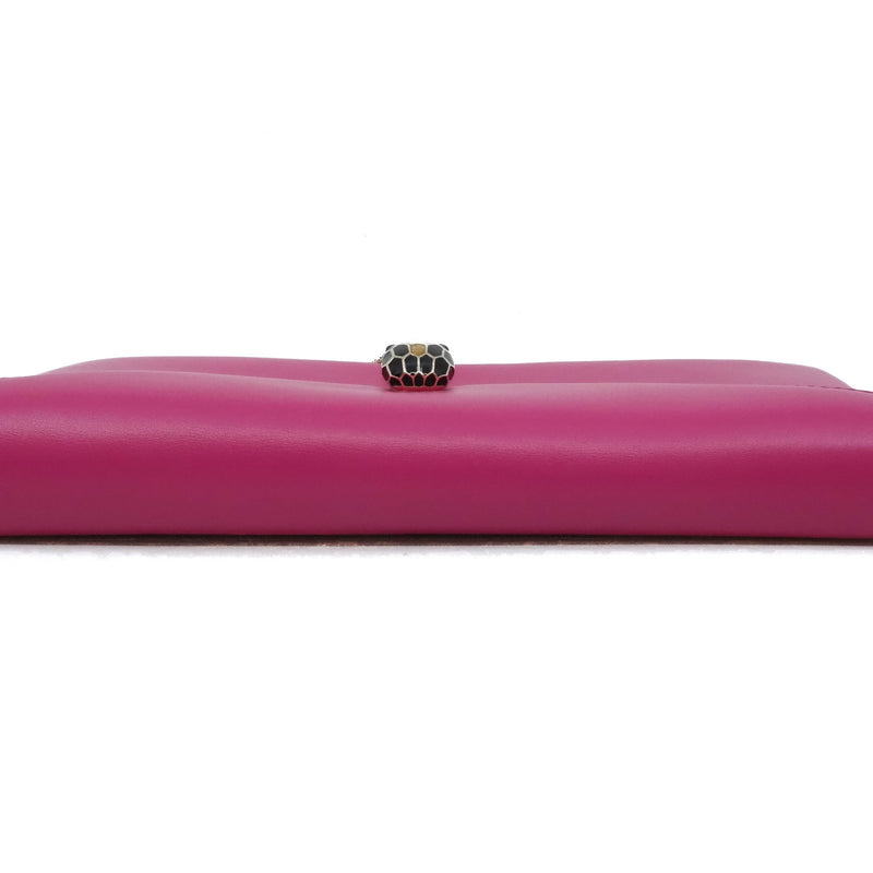 serpenti clutch in leather Rose purple ghw