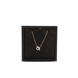 18k rose gold necklace finesse Q - L'UXE LINK