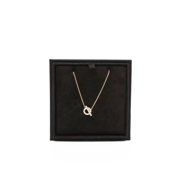 18k rose gold necklace finesse Q - L'UXE LINK