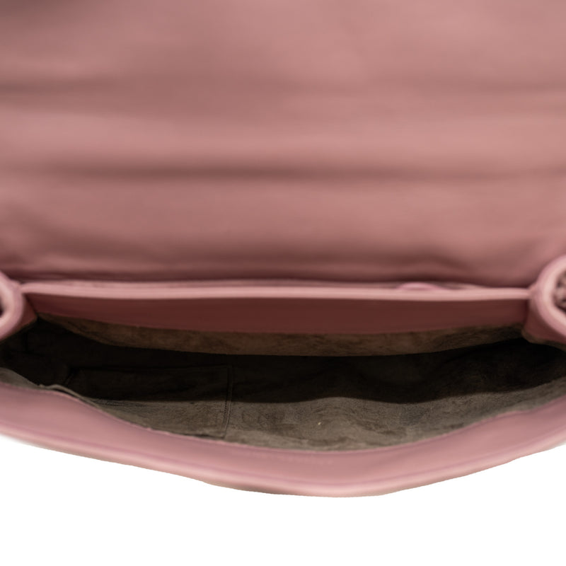 flap chian bag in nude pink - L'UXE LINK