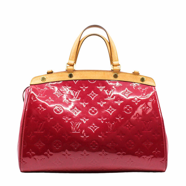 BREA HANDBAG MONOGRAM VERNIS MM pink patent