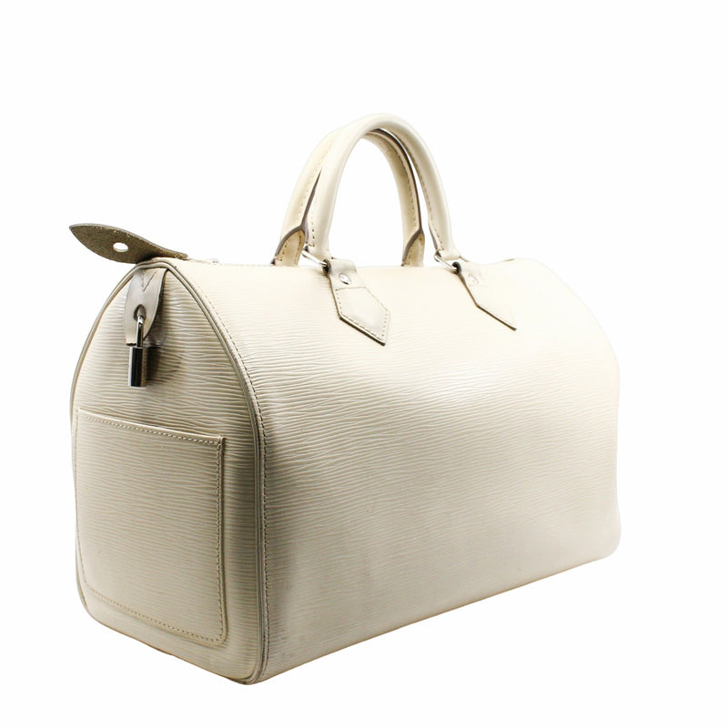 LV Speedy 35  Epi Leather Blanco PHW - L'UXE LINK