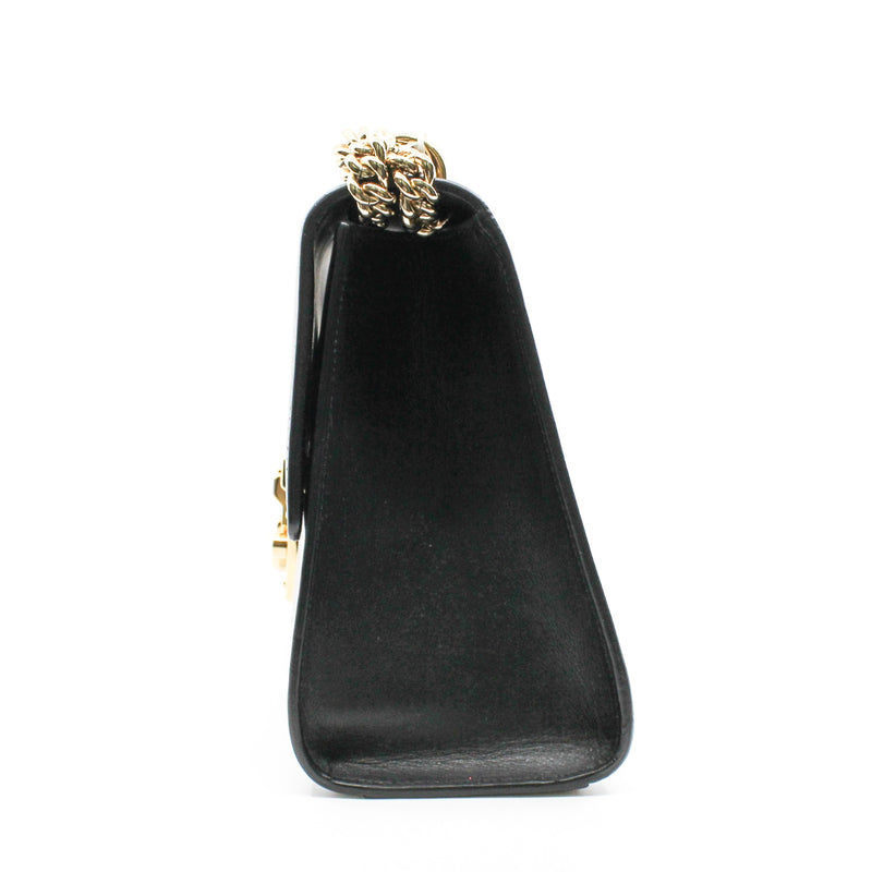 padlock large leather black ghw - L'UXE LINK
