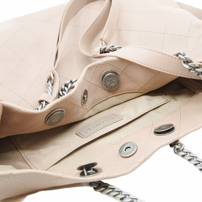 tote beige grey leather  Serial  24 - L'UXE LINK