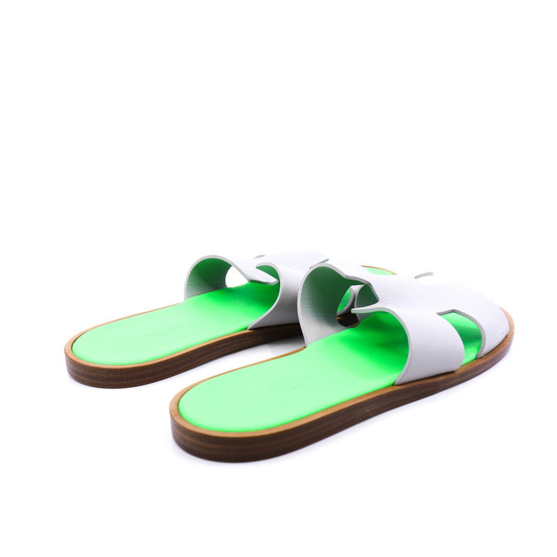 Izmir sandal in leather gray/green #42