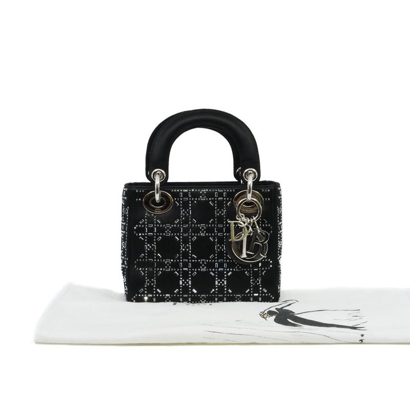 mini lady with crystal in stain black phw 2016 - L'UXE LINK