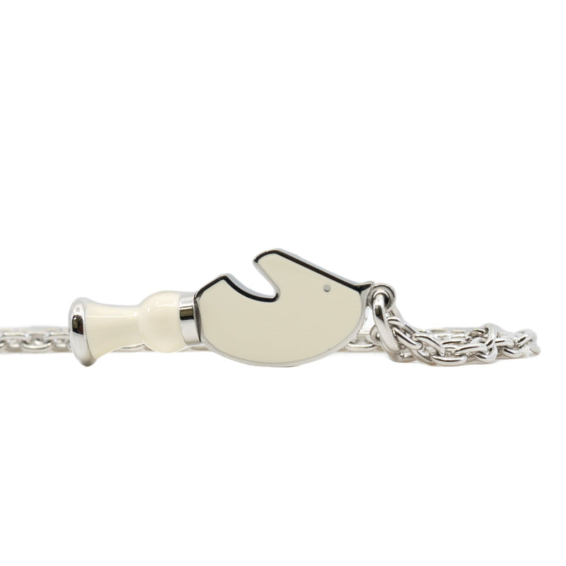 collier cavia lier rodeo head necklace in white in phw - L'UXE LINK
