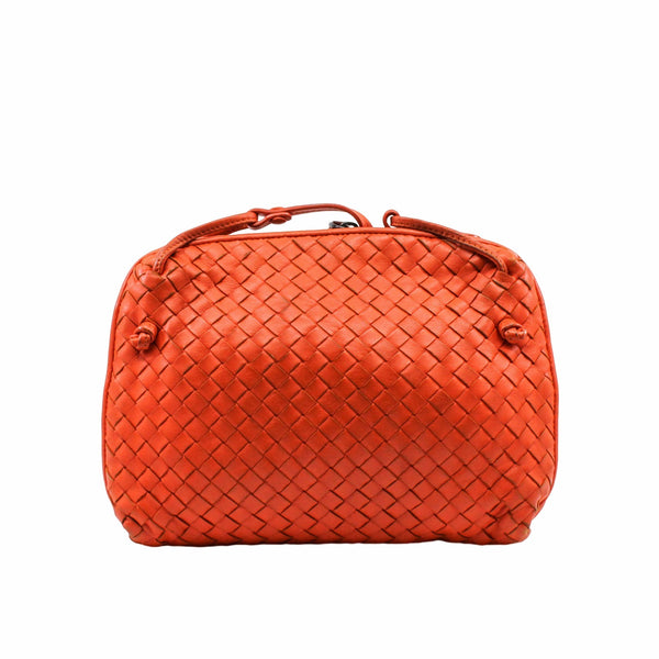 Nodini Crossbody Bag Intrecciato Nappa Small  Leather  orange - L'UXE LINK
