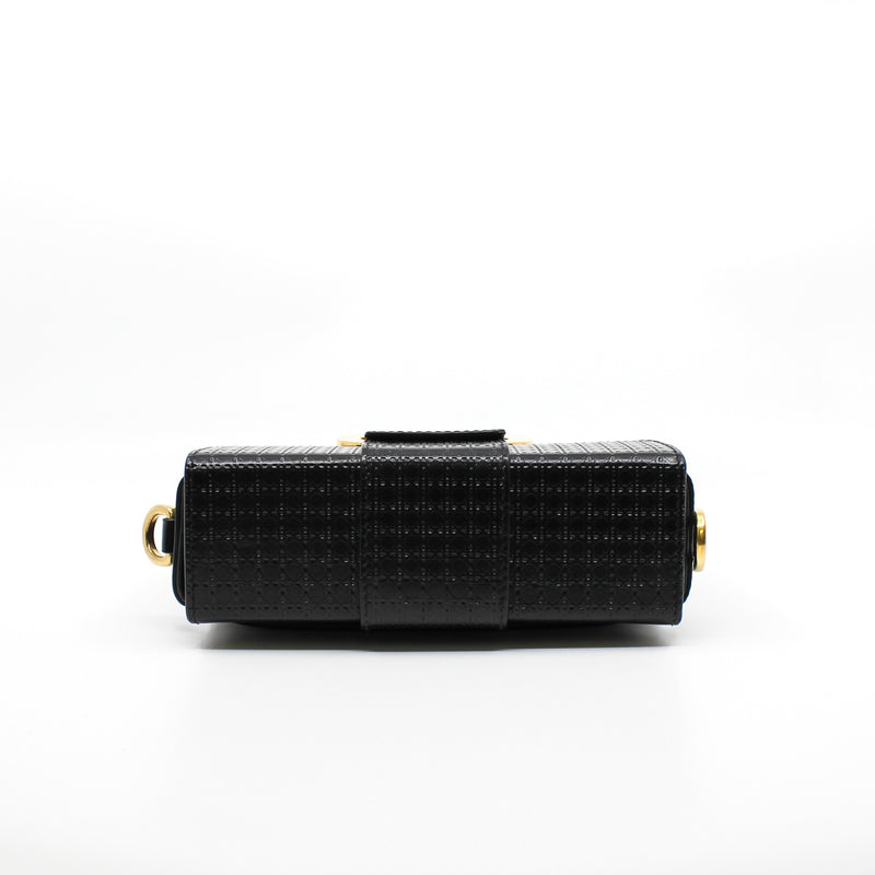 motntaigne 30 mini black gride printed ghw - L'UXE LINK