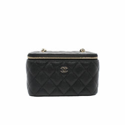 vanity case black ghw caviar medium with mirror