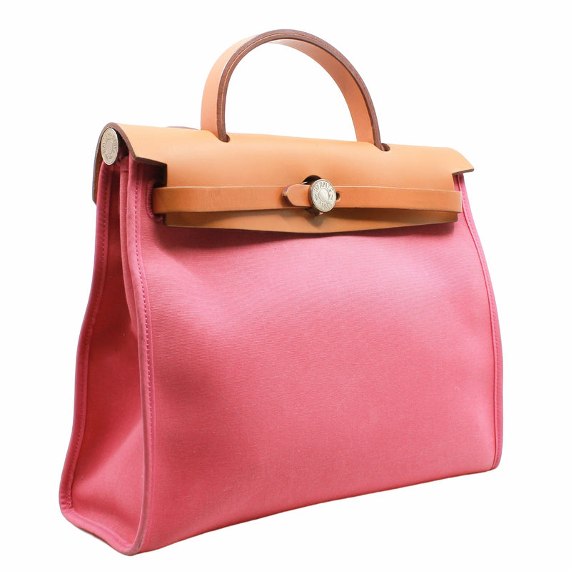 herbag 31cm fabric pink phw - L'UXE LINK