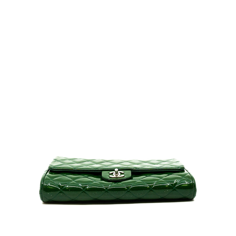timeless chanel clutch chain bag patent green phw seri 19