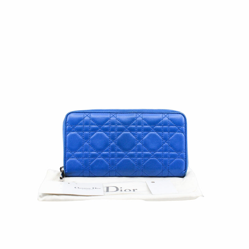 Zip Around Escapade Wallet lambskin blue ghw - L'UXE LINK
