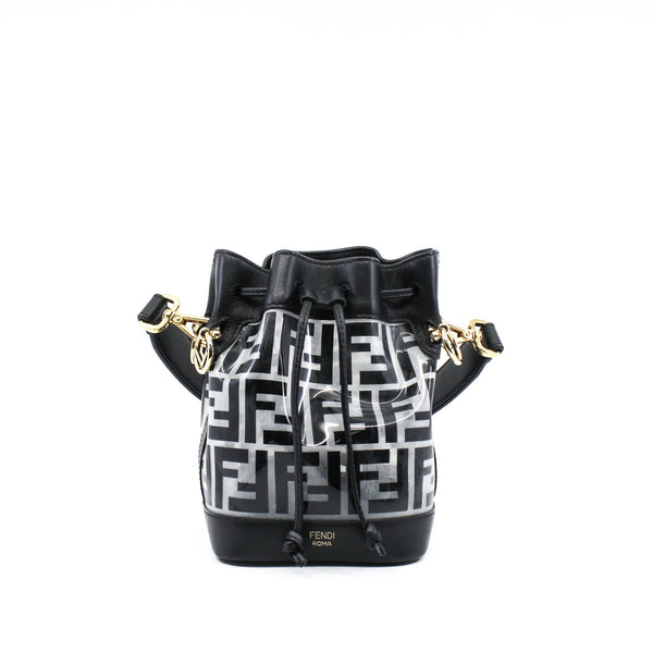 MON TRESOR MINI BUCKET BAG PVC  BLACK GHW