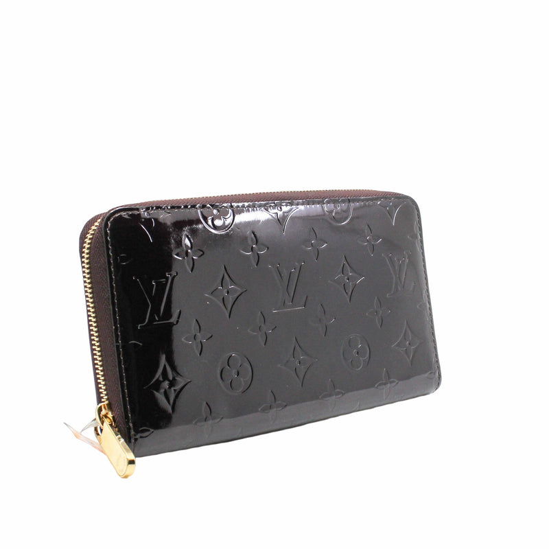 long monogram wallet patent dark red ghw - L'UXE LINK