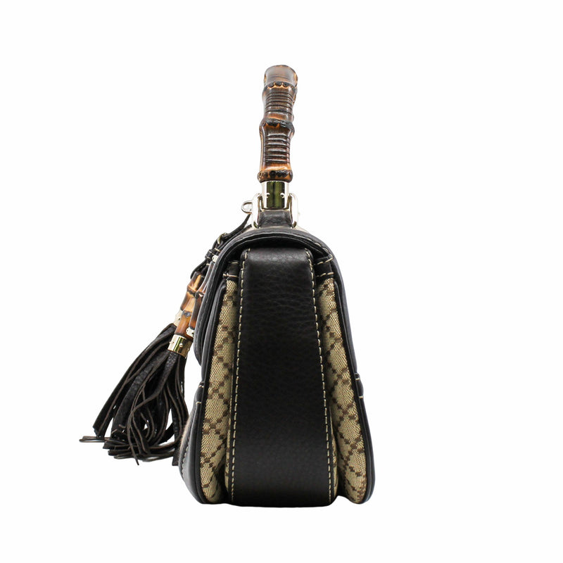 Bamboo Top Handle Bag GG Canvas - L'UXE LINK