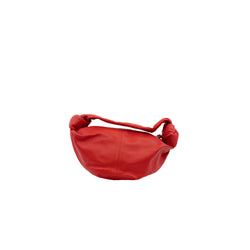 small double knot bag in leather red