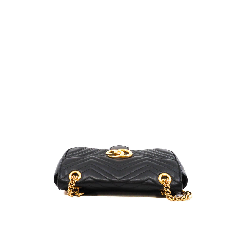 medium marmont in leather black ghw - L'UXE LINK