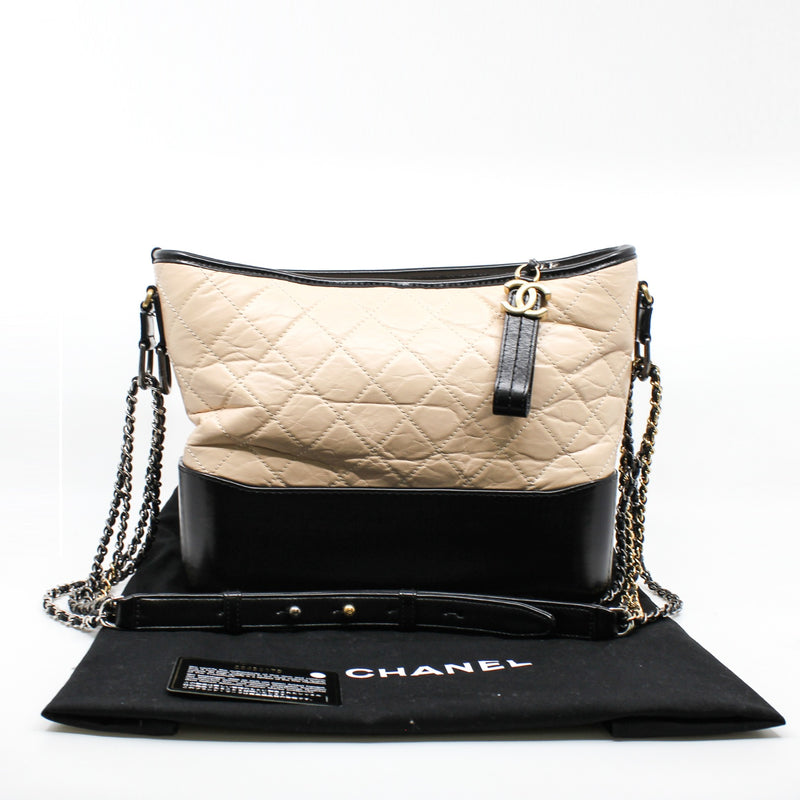 gabrielle mm beige and black ghw - L'UXE LINK