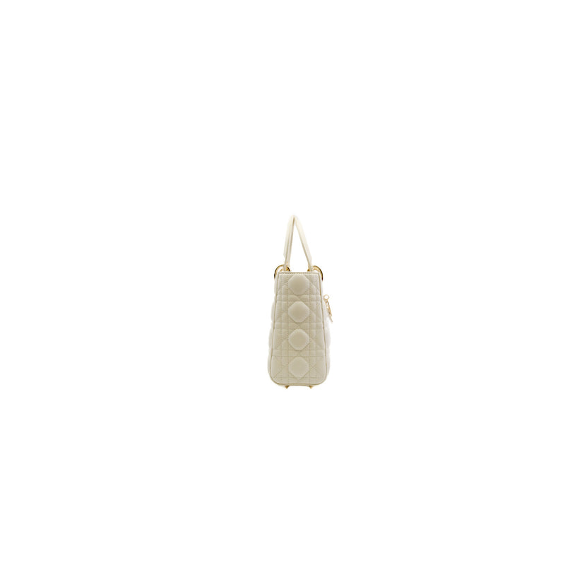 lady meidum in lambskin white light ghw