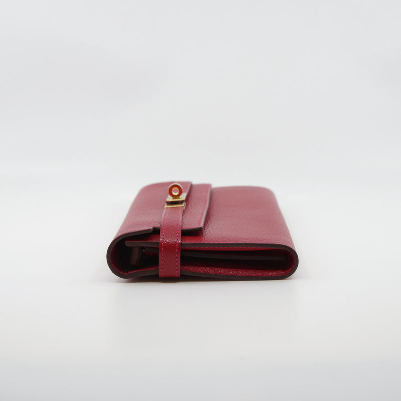 kelly long wallet goat Q5 ghw  C stamp - L'UXE LINK