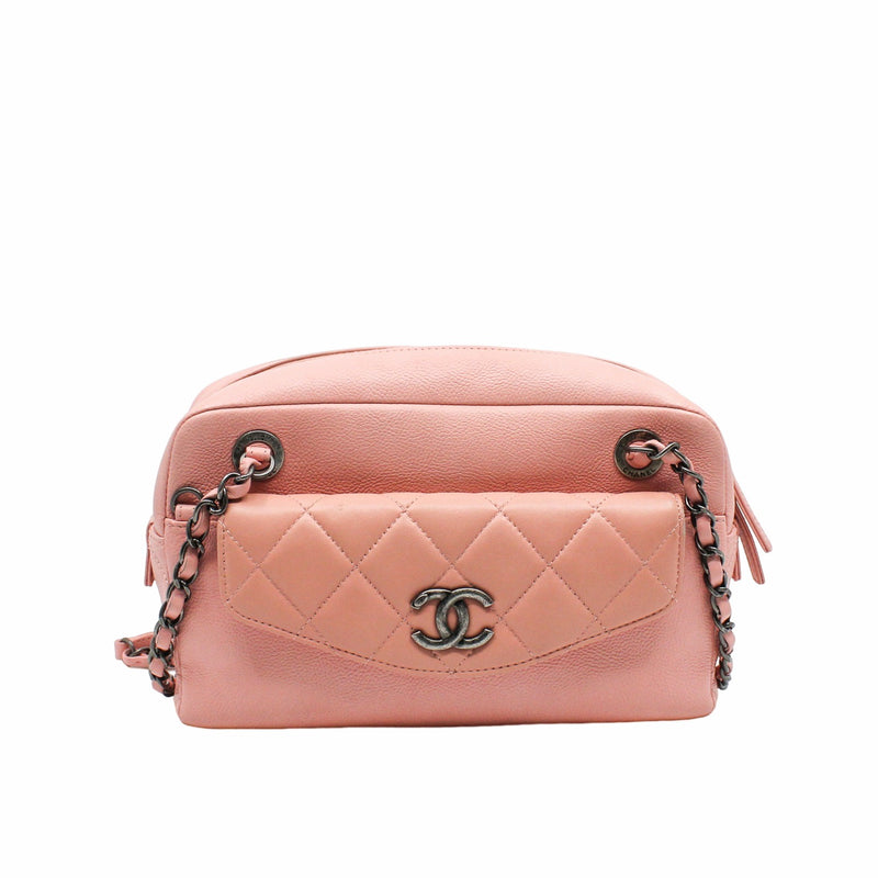 Coco Break Camera Bag Caviar And Quilted Lambskin Leather Pink seri 22 –  L'UXE LINK