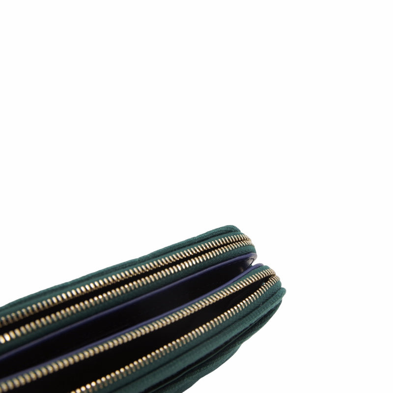 cf zip chain bag mini fabric green  seri28