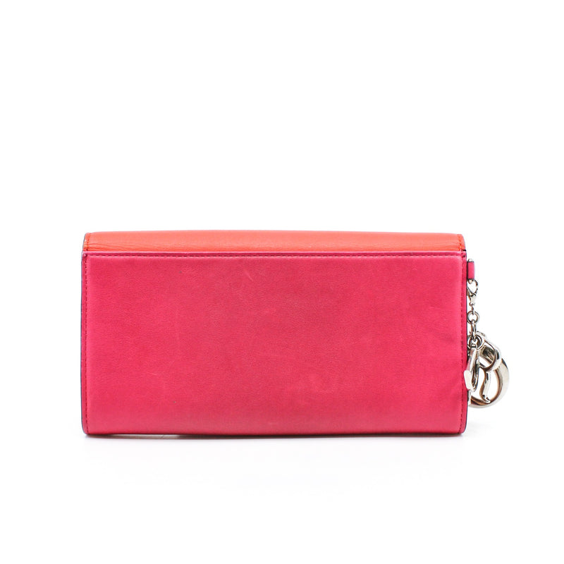 long flap wallet rose pink orange phw