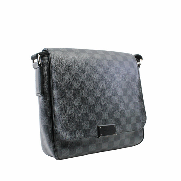 chessboard men bag black and gray