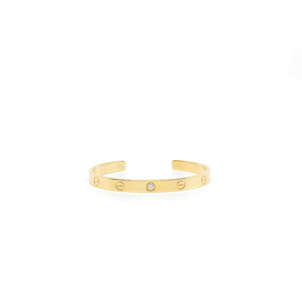 love bangle half 18k yellow gold one diamond size 18 seriWM8796