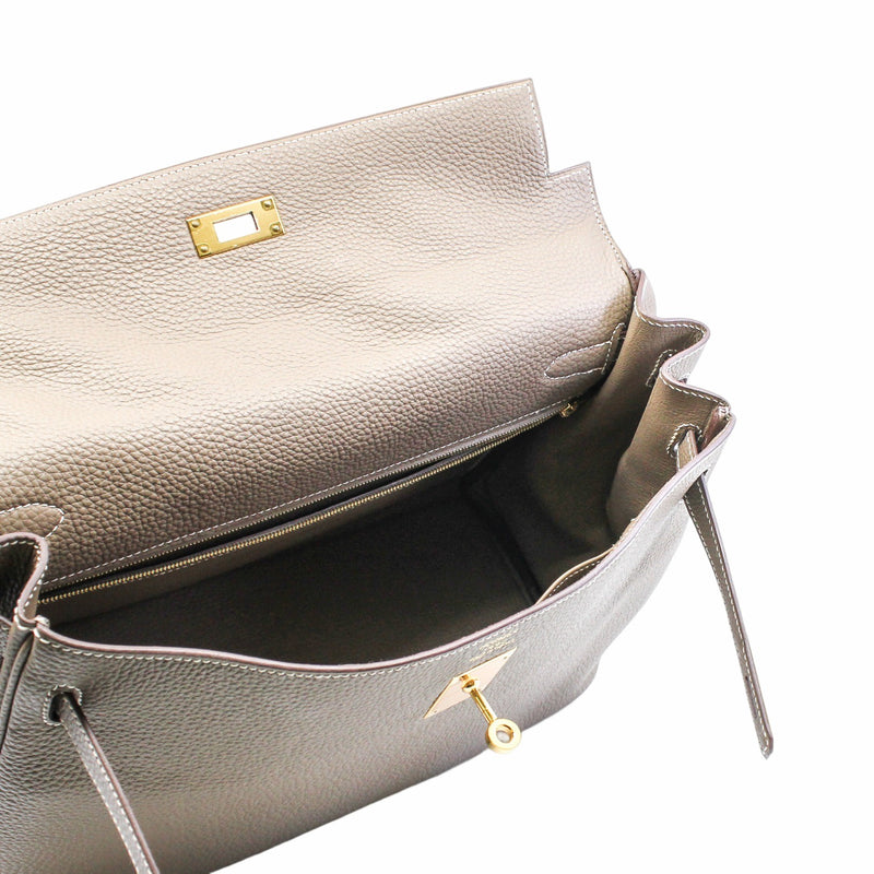 kelly 35b togo etoupe ghw x stamp - L'UXE LINK