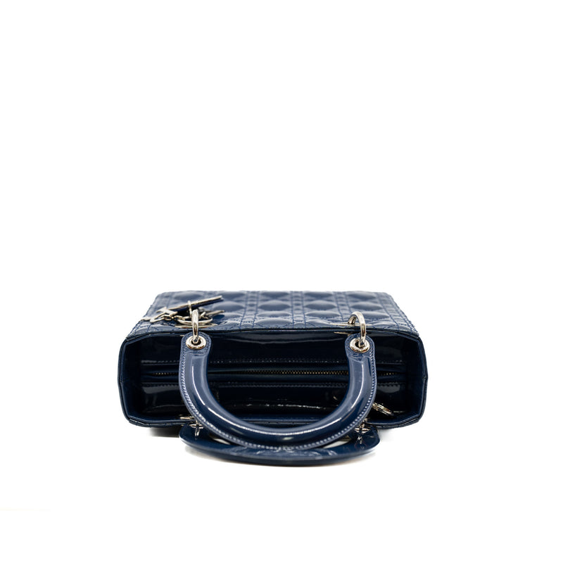 lady dior patent blue phw