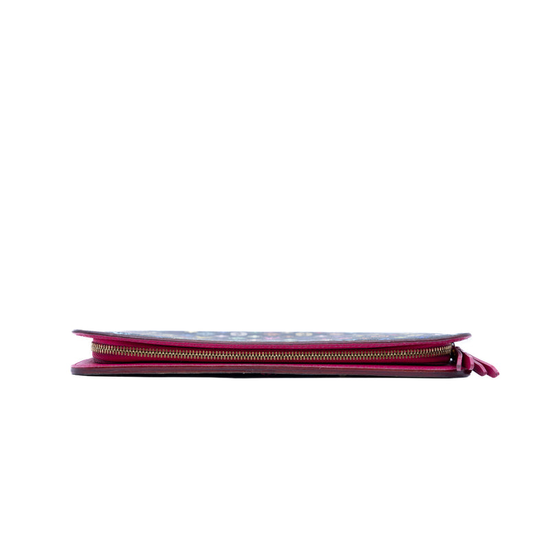 flap long wallet in black multicolour  2012 - L'UXE LINK