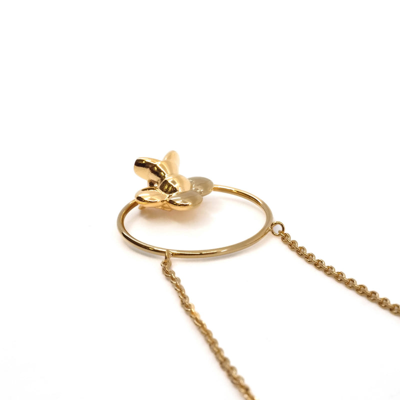 circle vivian pandent necklace in ghw