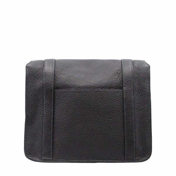 Steve Messenger Bag  black leather phw Q stamp