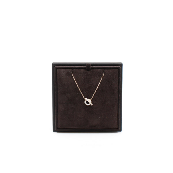 finesse Q diamond necklace in 18k rg#20K098079