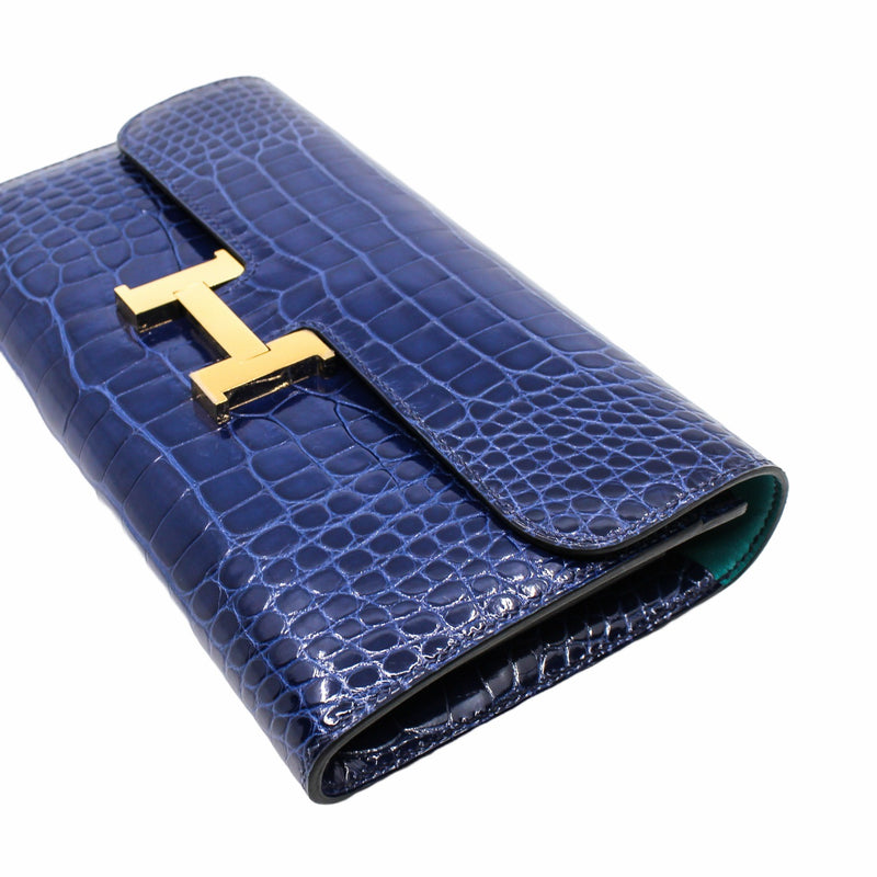 constance long wallet M3 navy crocodile ghw x stamp - L'UXE LINK